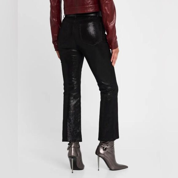 FRAME Le Crop Mini Boot Leather in Black Multi - Picture 3 of 6